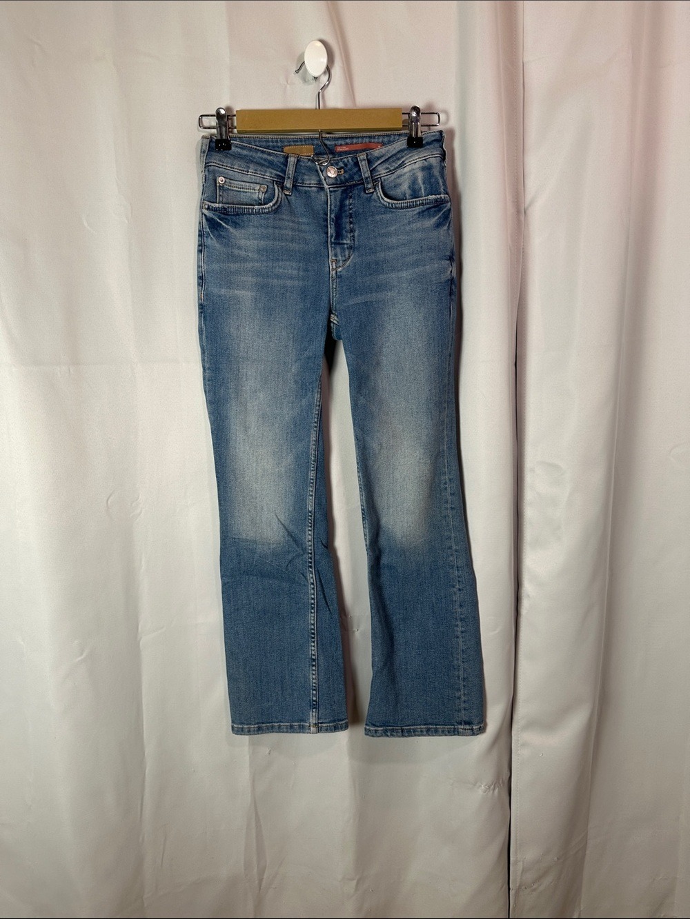 Pilcro Women's Light Blue Straight-Leg Denim Pants